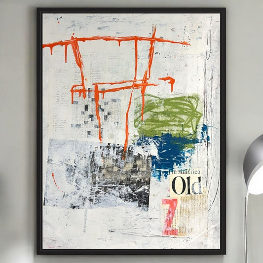 Original Mixed Media Abstract Modern Art Painting 18x24 "Phenetic" Signed