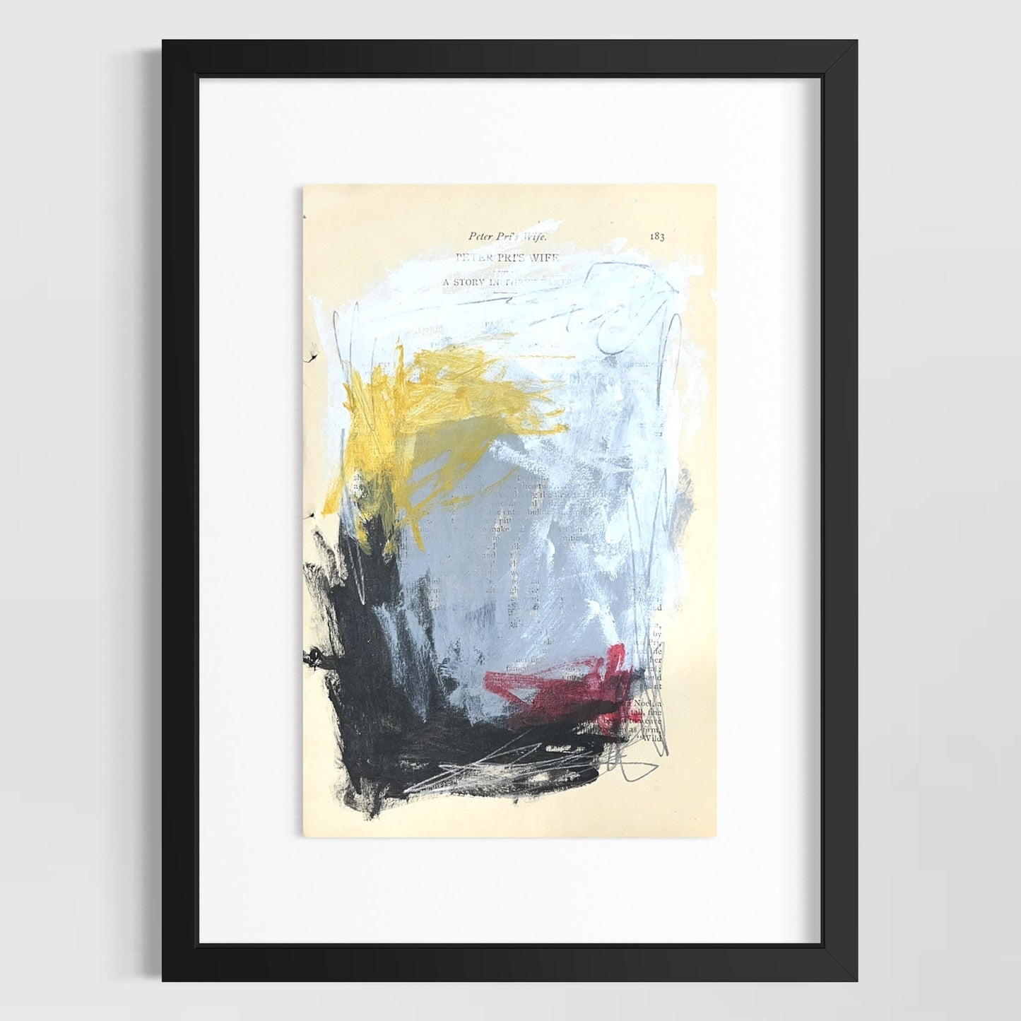 Original Abstract Modern Art Painting on Paper from 1875 Magazine #17 Signed