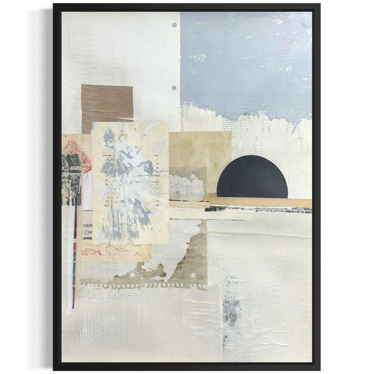 Original Mixed Media Modern Art Collage Painting 18x24 "Atrabiliary" Signed