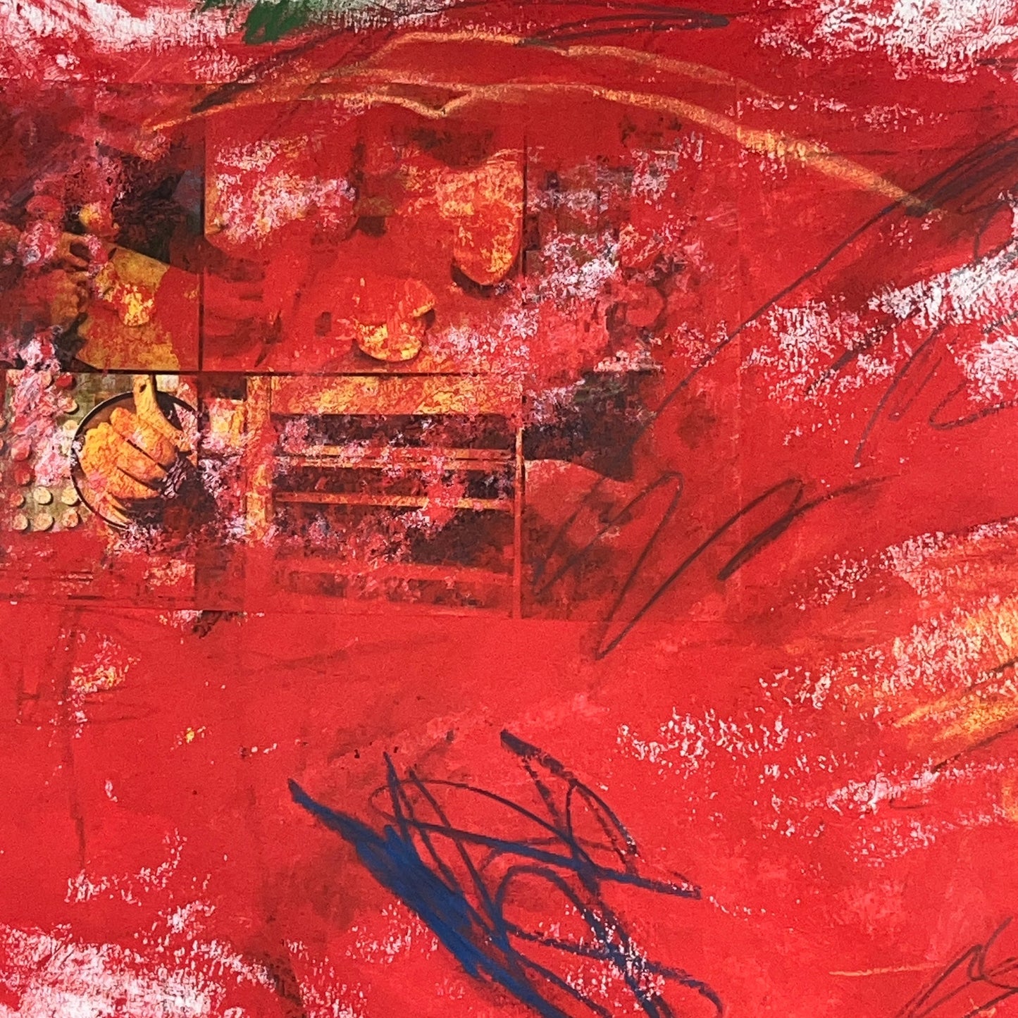 Original Mixed Media Abstract Modern Art Painting 18x24 "Pneumography" Signed