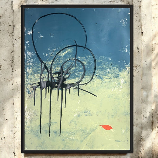 Original Mixed Media Abstract Modern Art Painting 18x24 "Rangiferine" Signed