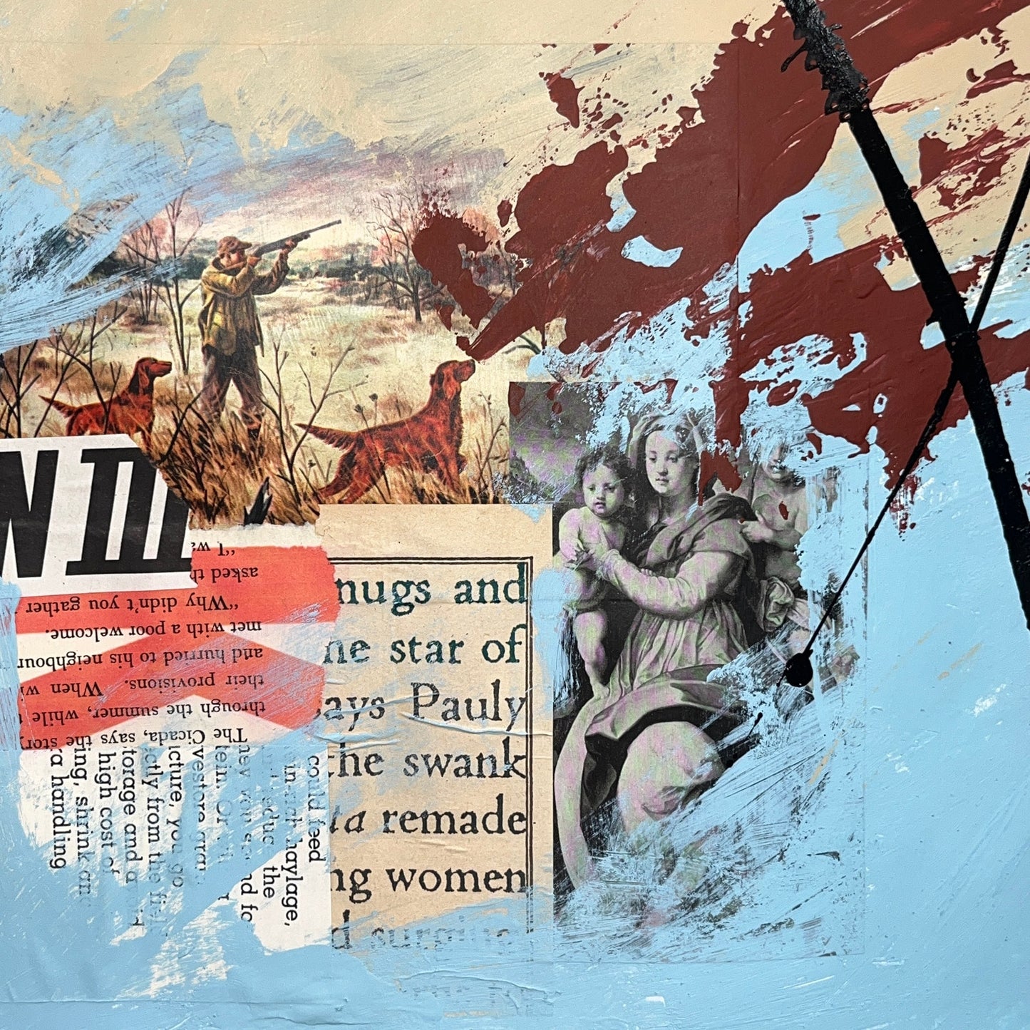 Original Mixed Media Abstract Modern Art Painting 18x24 "Viduous" Signed