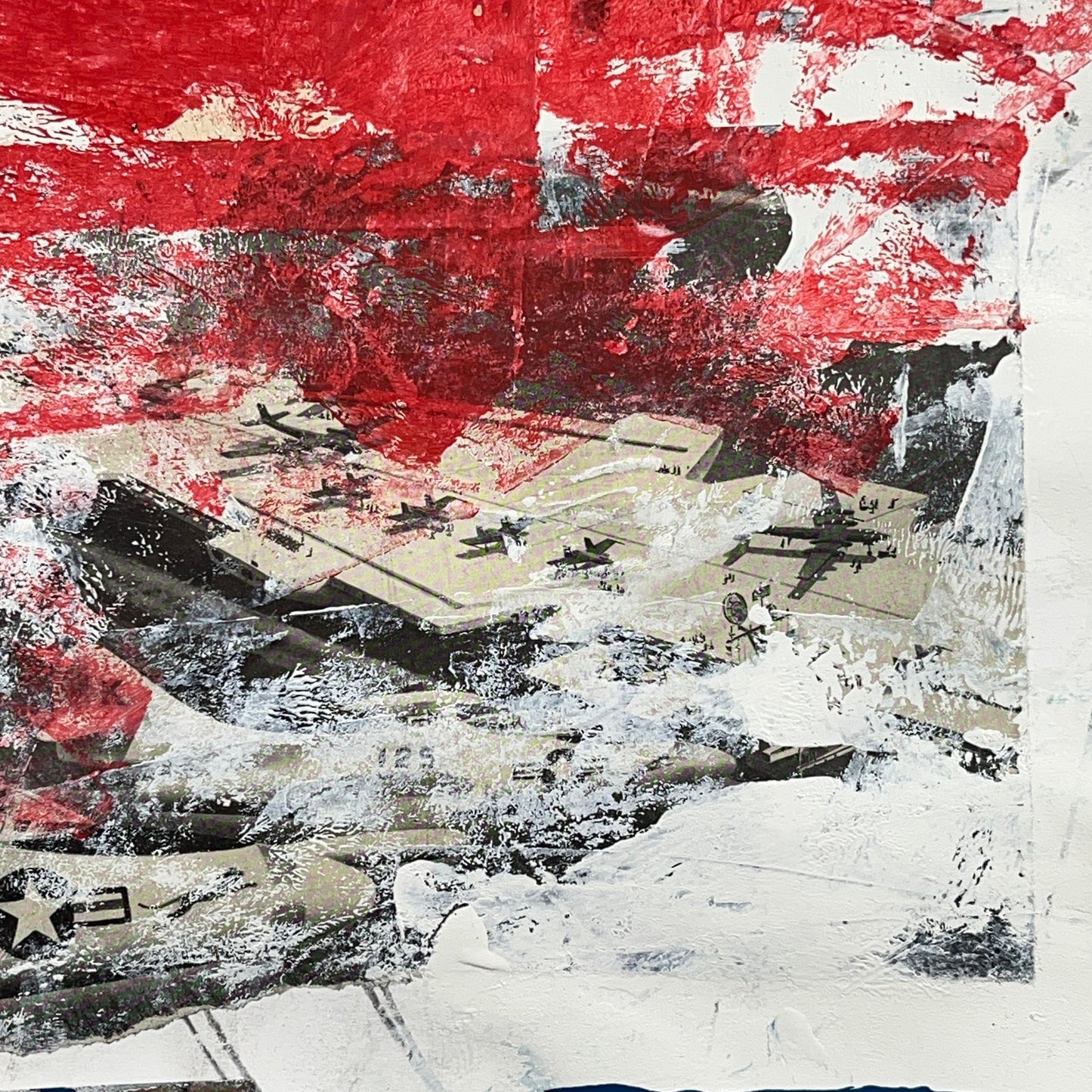 Original Mixed Media Abstract Modern Art Painting 24x36 "Whemmle" Signed
