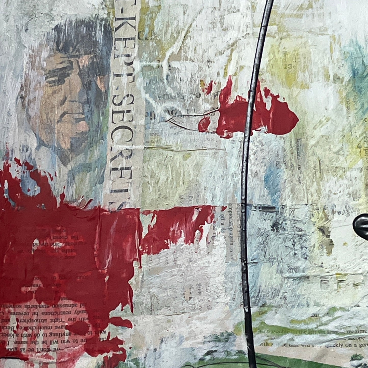 Original Mixed Media Abstract Art Painting 18x24 “Best-Kept Secret" Signed