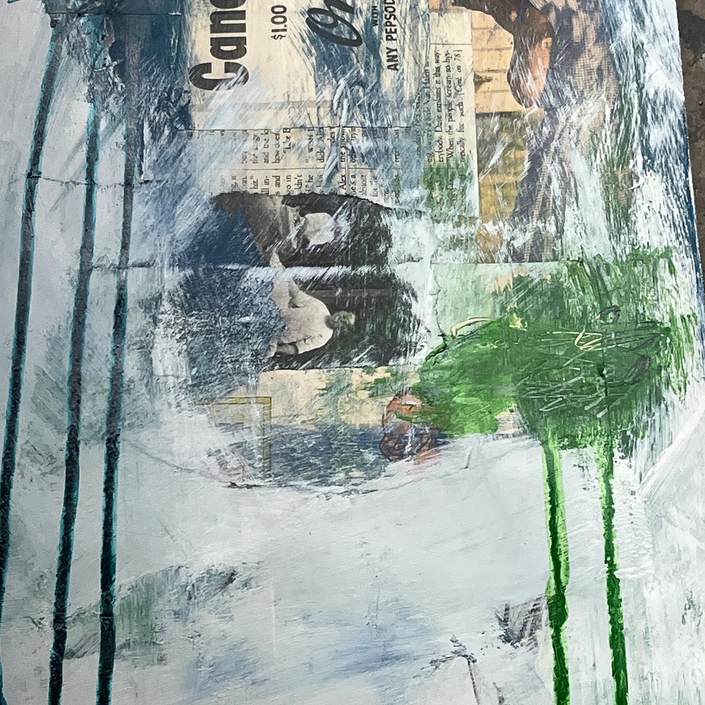 Original Mixed Media Abstract Art Painting 18x24 “Candid" Signed