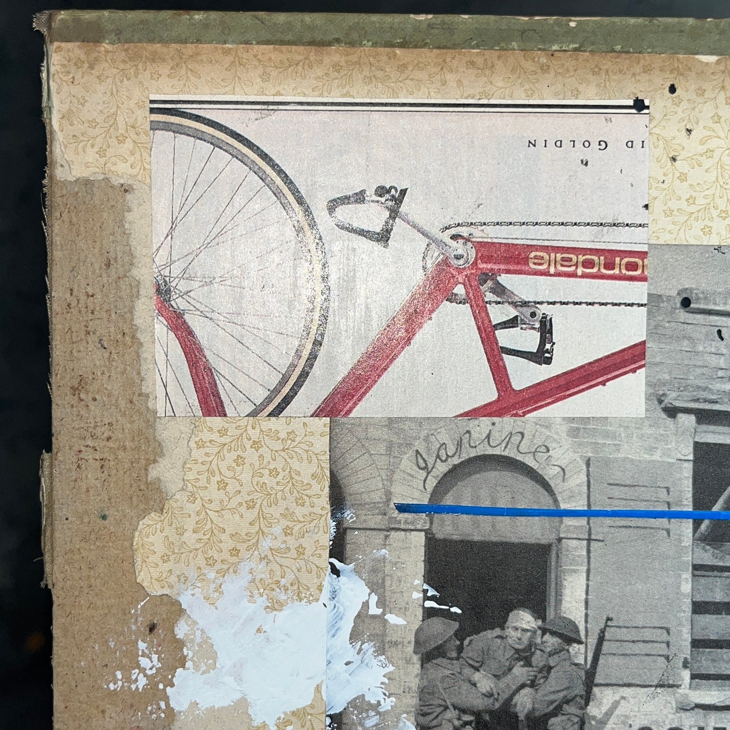 Original Mixed Media Modern Art Collage "Partible II" 6.5x8.5" Signed