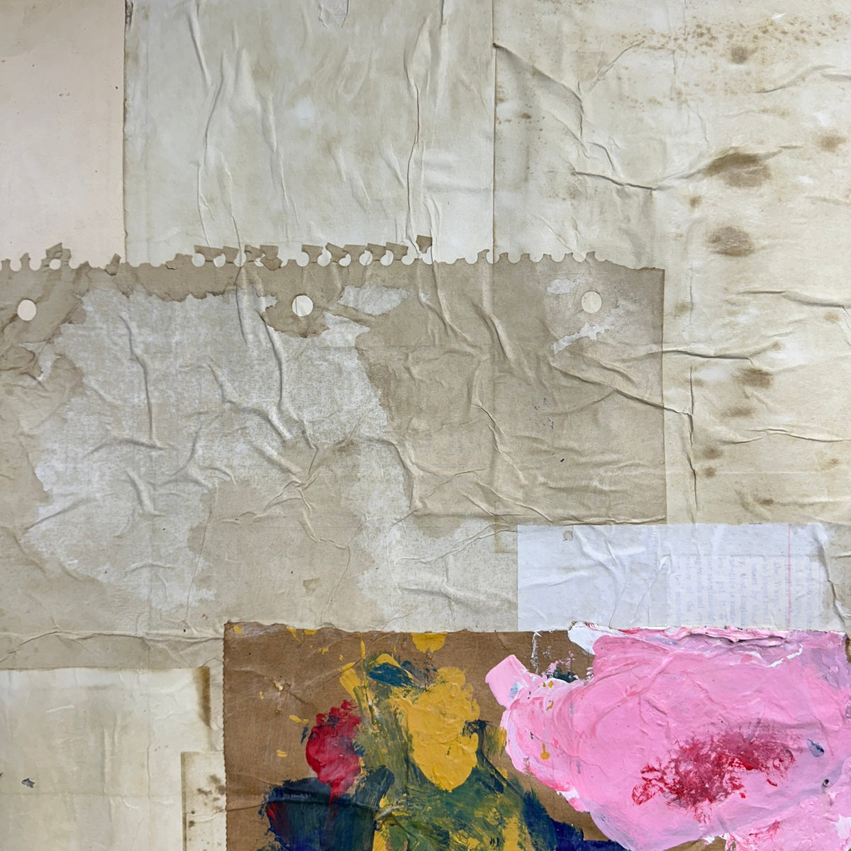 Original Mixed Media Abstract Modern Art Painting 18x24 "Thigmotropia" Signed