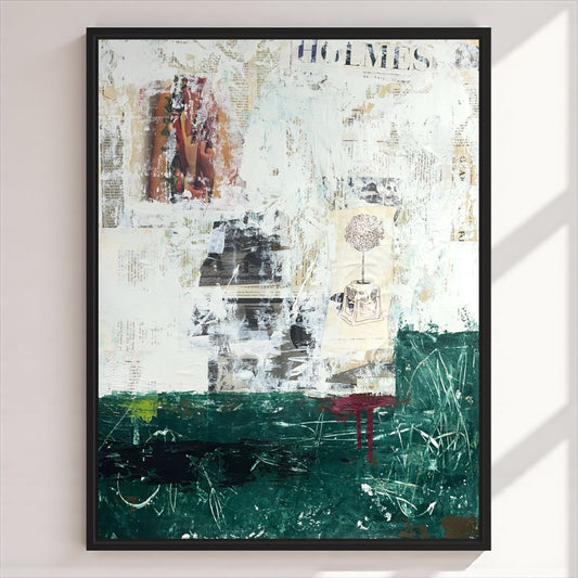 Original Mixed Media Abstract Modern Art Painting 18x24 "Pangram" Signed