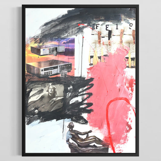 Original Mixed Media Abstract Modern Art Painting 18x24 "Impest" Signed