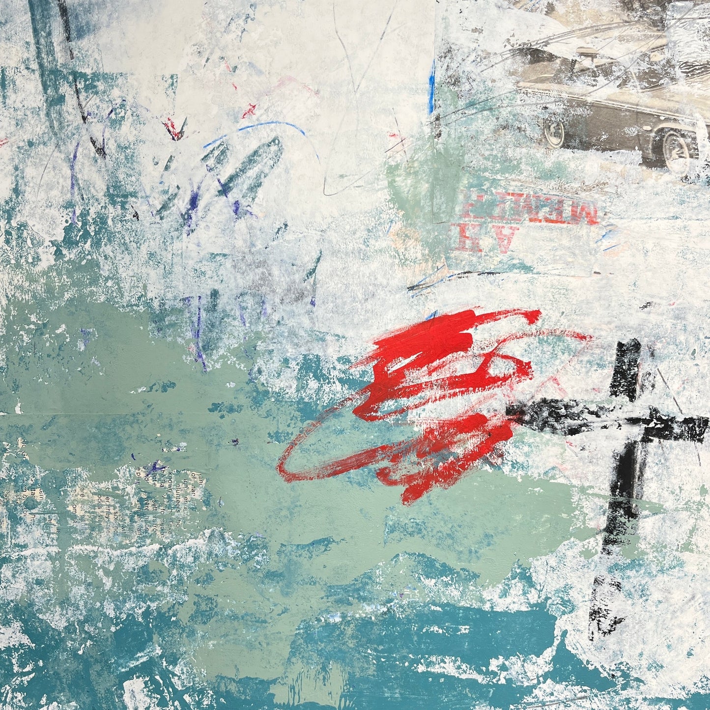 Original Mixed Media Abstract Modern Art Painting 18x24 "Paromoion" Signed