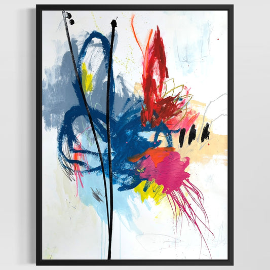 Original Mixed Media Abstract Modern Art Painting 18x24 "Pomoerium" Signed