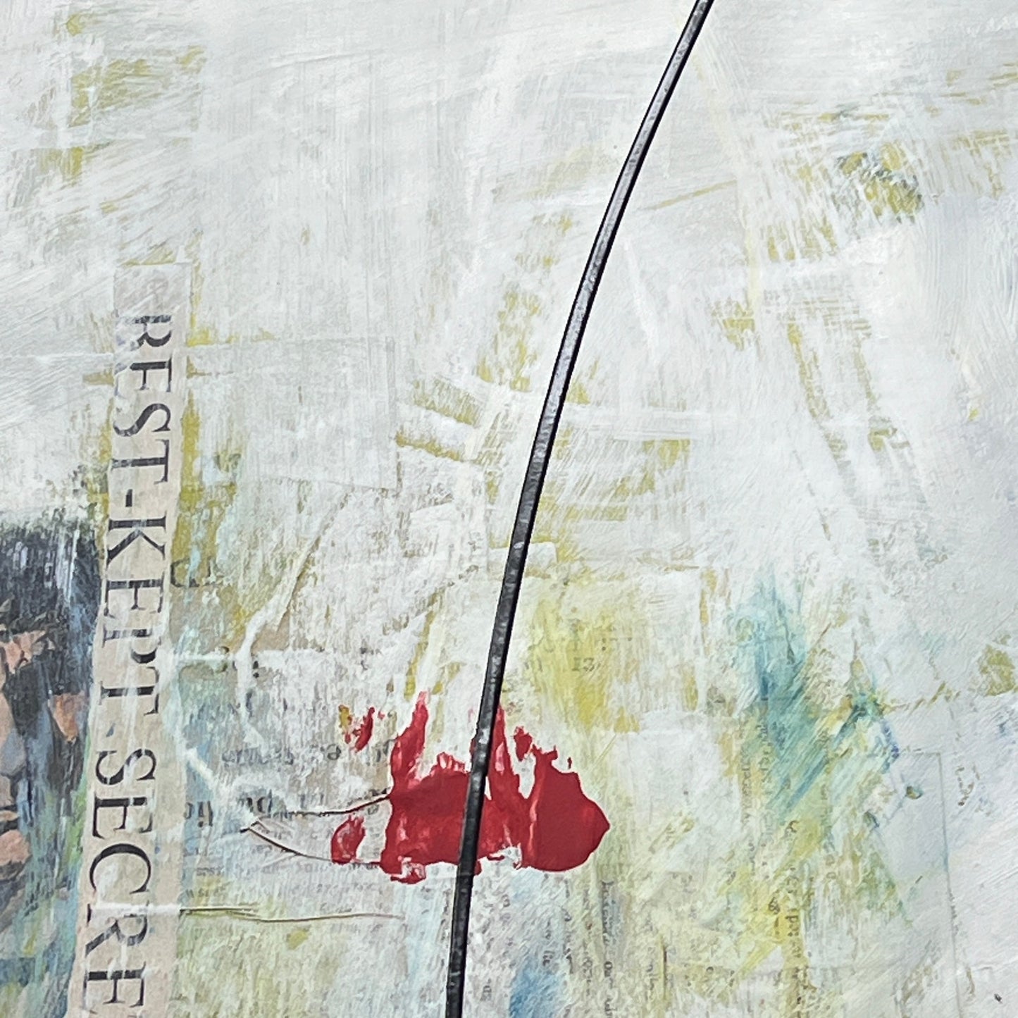 Original Mixed Media Abstract Art Painting 18x24 “Best-Kept Secret" Signed