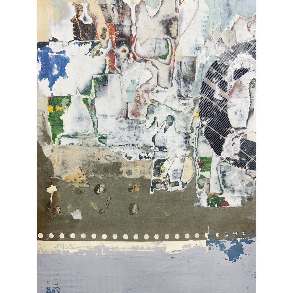 Original Mixed Media Modern Art Collage Painting 18x24 "Dormer" Signed