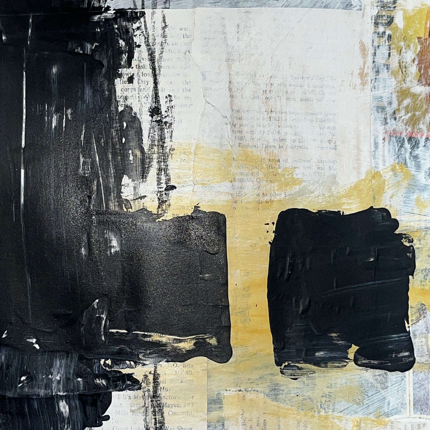 Original Mixed Media Abstract Modern Art Painting 18x24 "Unguiferous" Signed