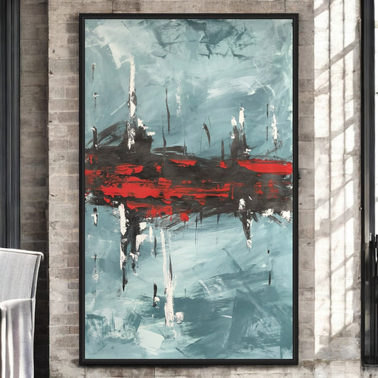 Original Mixed Media Abstract Modern Art Painting 24x36 "Interlunation" Signed