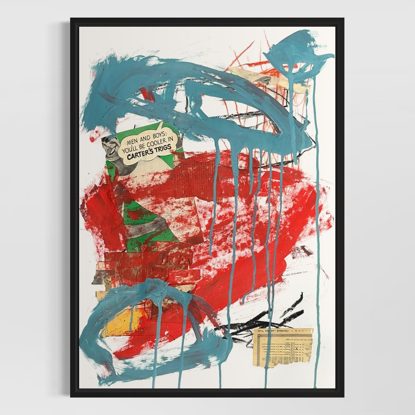 Original Mixed Media Abstract Art Painting 18x24 “Carter's Trigs" Signed