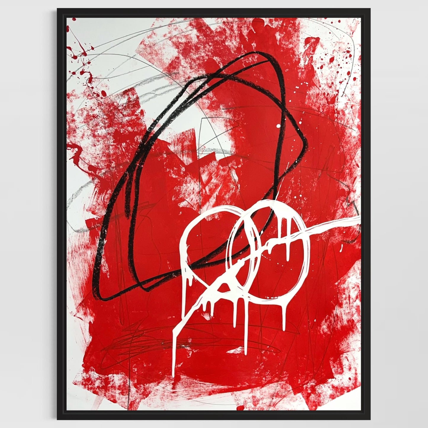 Original Mixed Media Abstract Modern Art Painting 18x24 "Expiscate" Signed
