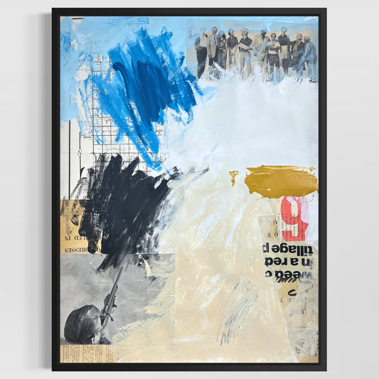 Original Mixed Media Abstract Modern Art Painting 18x24 "Parabiosis" Signed