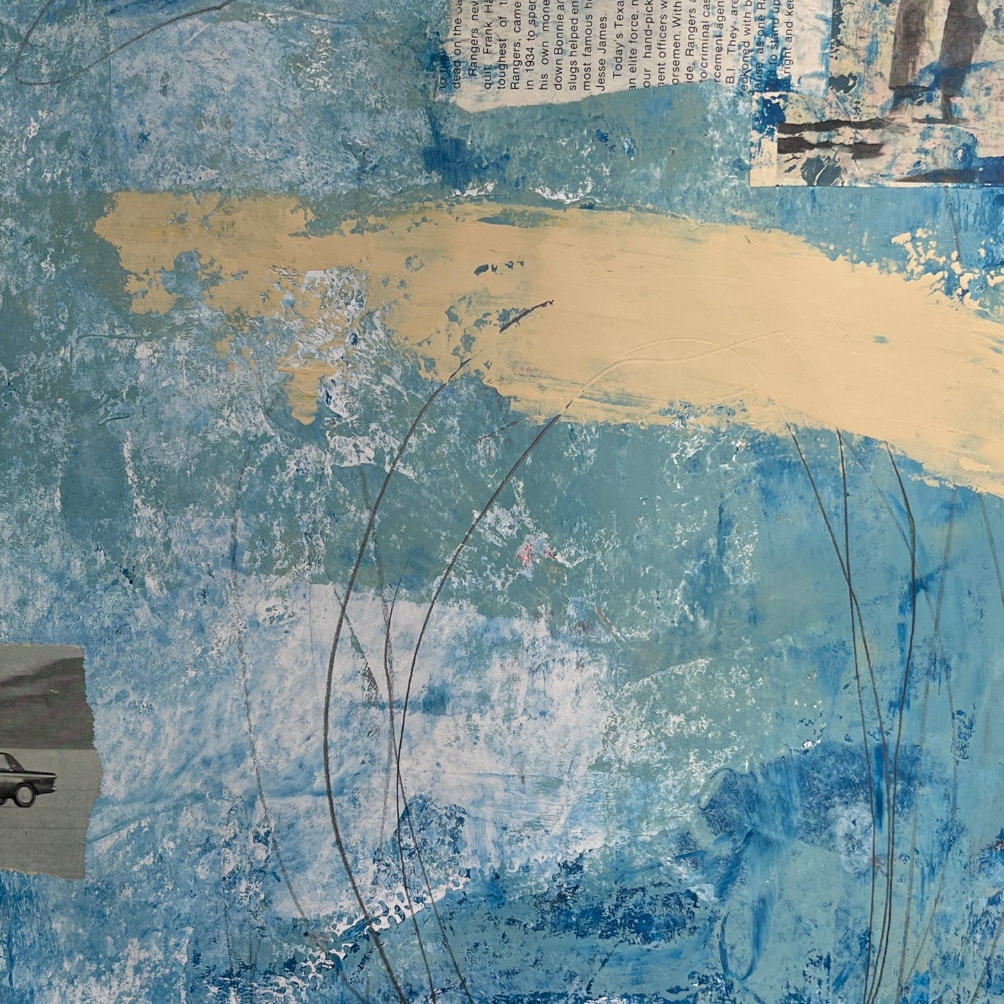 Original Mixed Media Abstract Modern Art Painting 18x24 "Tachyscope" Signed