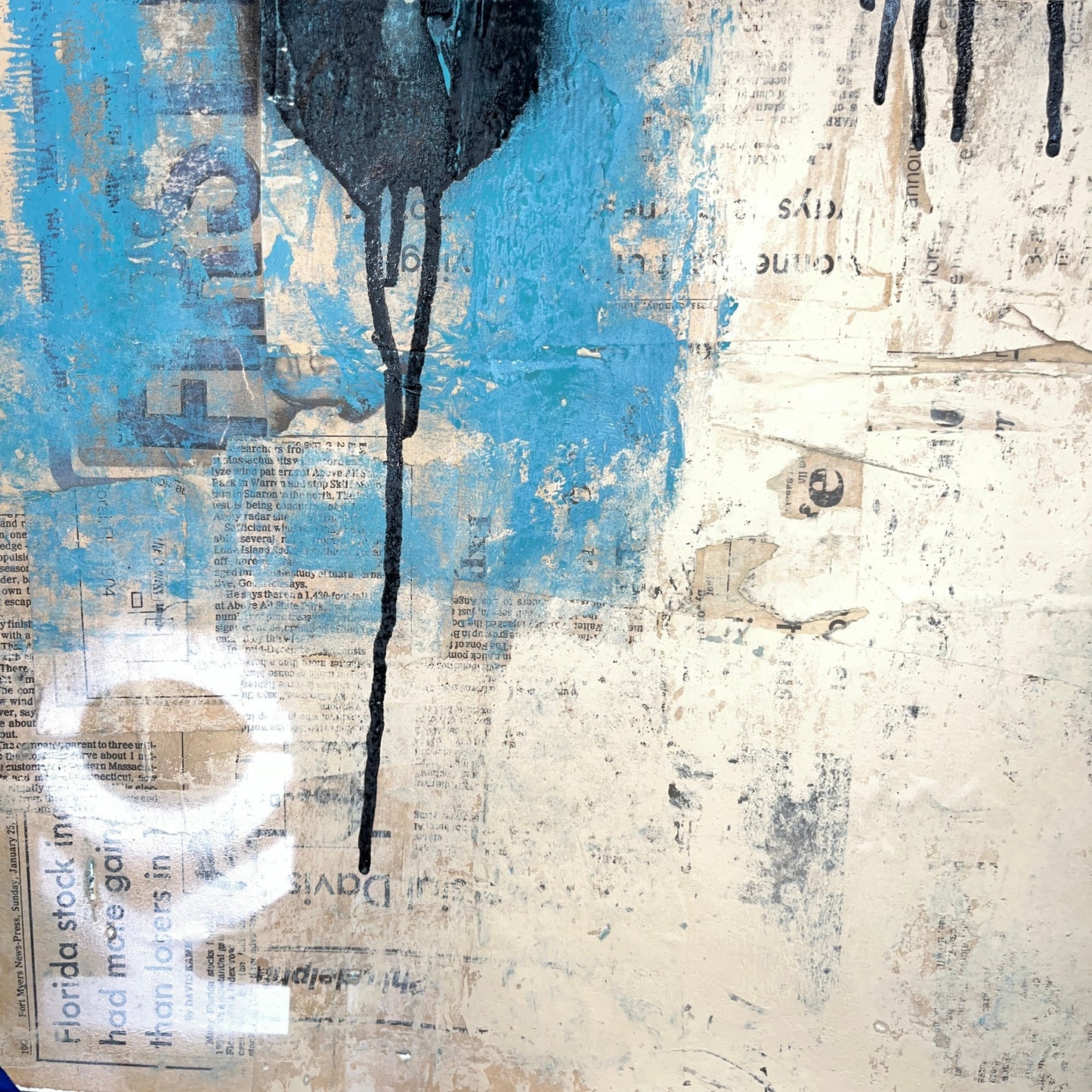 Original Mixed Media Abstract Modern Art Painting 18x24 "Illutation" Signed
