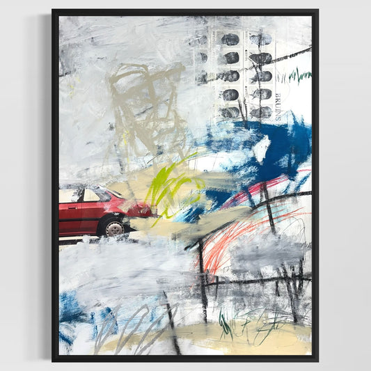 Original Mixed Media Abstract Modern Art Painting 18x24 "Songket" Signed