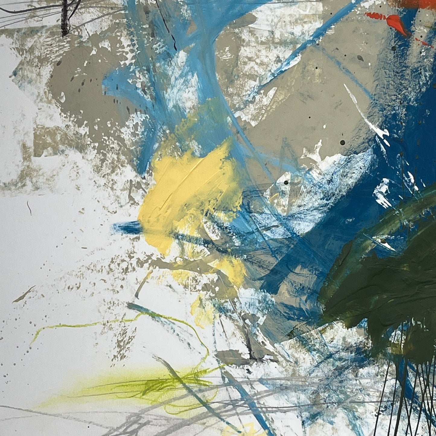 Original Mixed Media Abstract Modern Art Painting 18x24 "Volation" Signed