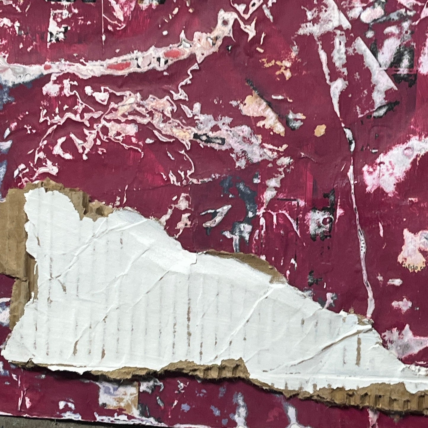 Original Mixed Media Modern Art Collage Painting 12x18 "Matter"