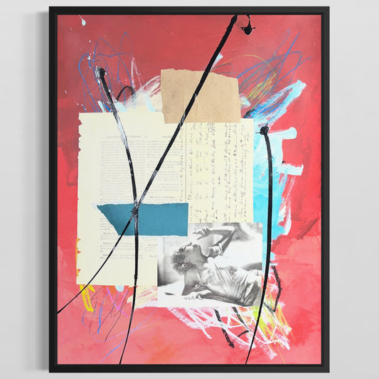 Original Mixed Media Abstract Modern Art Painting 18x24 "Trema" Signed