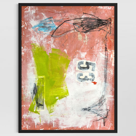 Original Mixed Media Abstract Modern Art Painting 18x24 "Jorum" Signed
