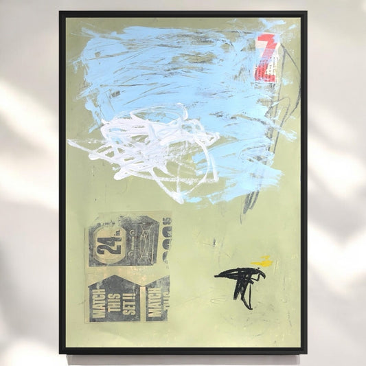 Original Mixed Media Abstract Modern Art Painting 18x24 "Unity Z" Signed