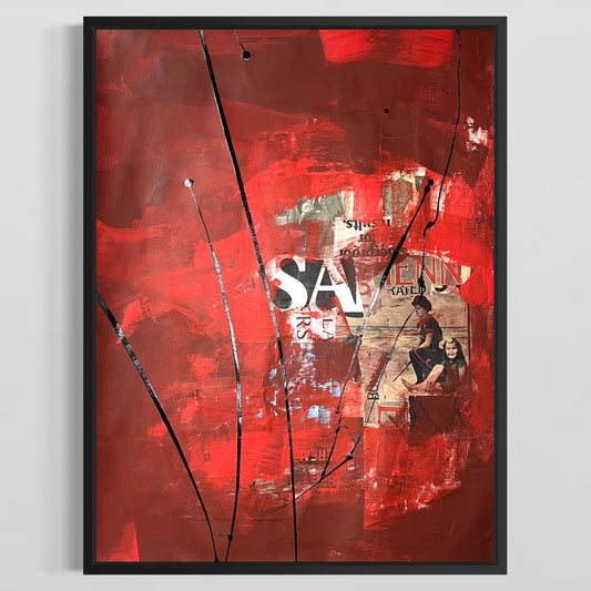 Original Mixed Media Abstract Modern Art Painting 18x24 "Metanomen" Signed