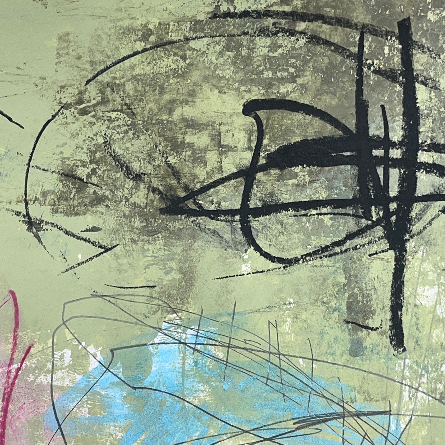Original Mixed Media Abstract Modern Art Painting 18x24 "Fane" Signed