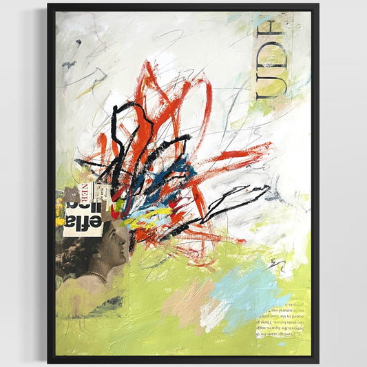 Original Abstract Modern Art Painting on Paper "Intersidereal" #35 Signed