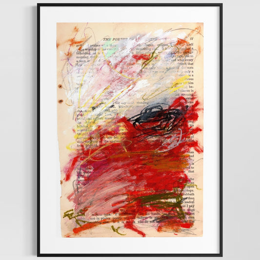 Original Abstract Modern Art Painting on Paper from 1902 Magazine #8 Signed