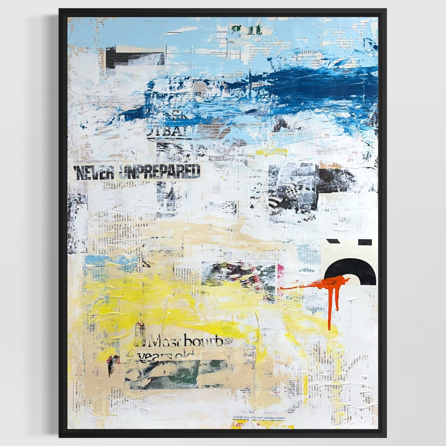 Original Mixed Media Abstract Modern Art Painting 18x24 "Bestiocracy" Signed