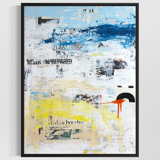 Original Mixed Media Abstract Modern Art Painting 18x24 "Bestiocracy" Signed