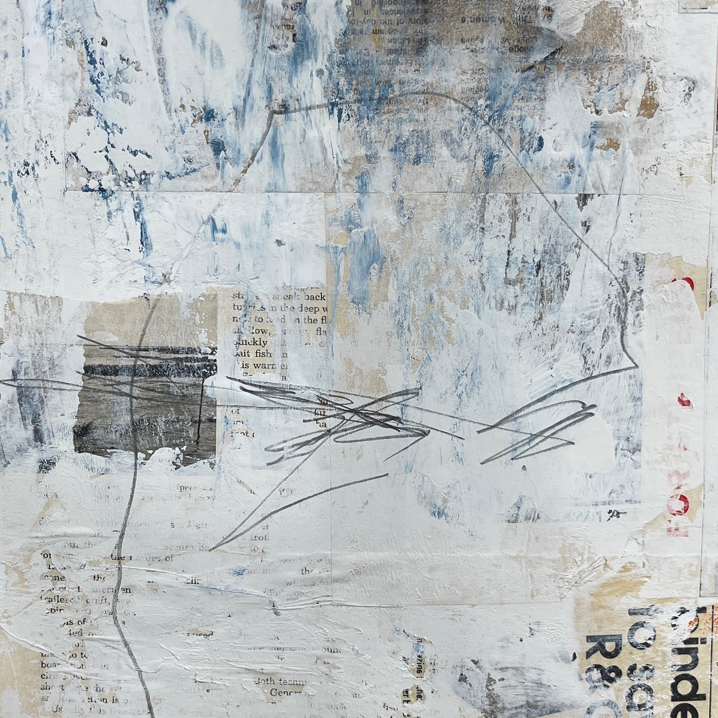 Original Mixed Media Abstract Modern Art Painting 18x24 "Sonorescent" Signed