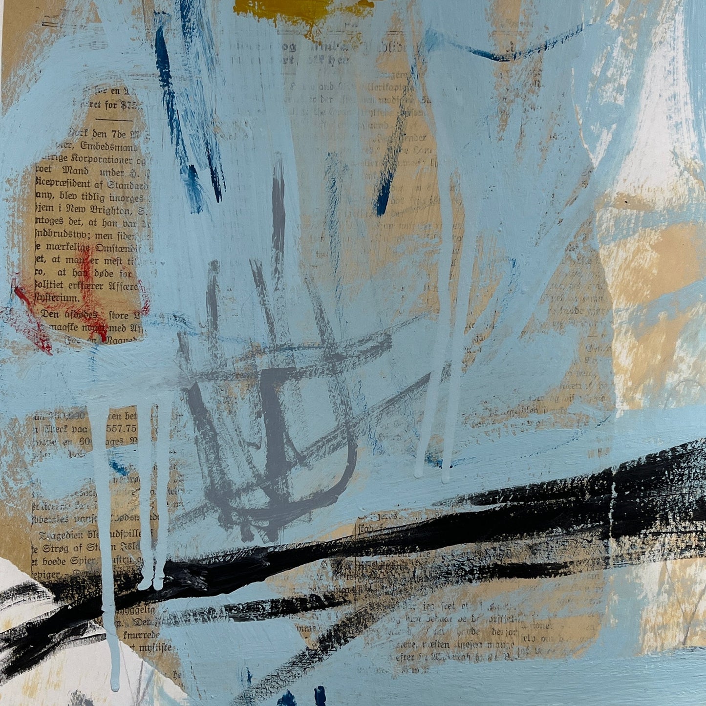 Original Mixed Media Abstract Modern Art Painting 18x24 "Pruniferous" Signed