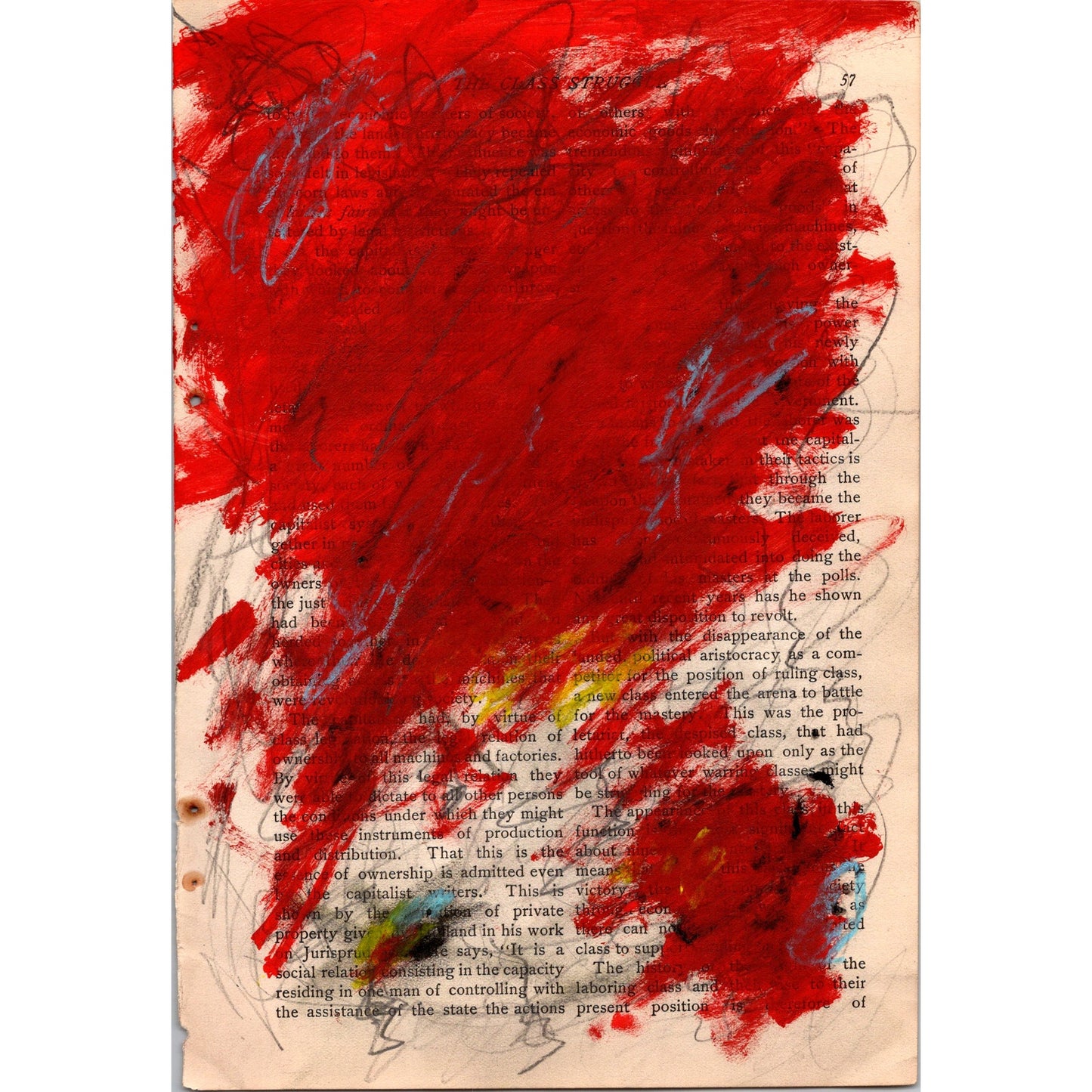 Original Abstract Modern Art Painting on Paper from 1902 Magazine #22 Signed