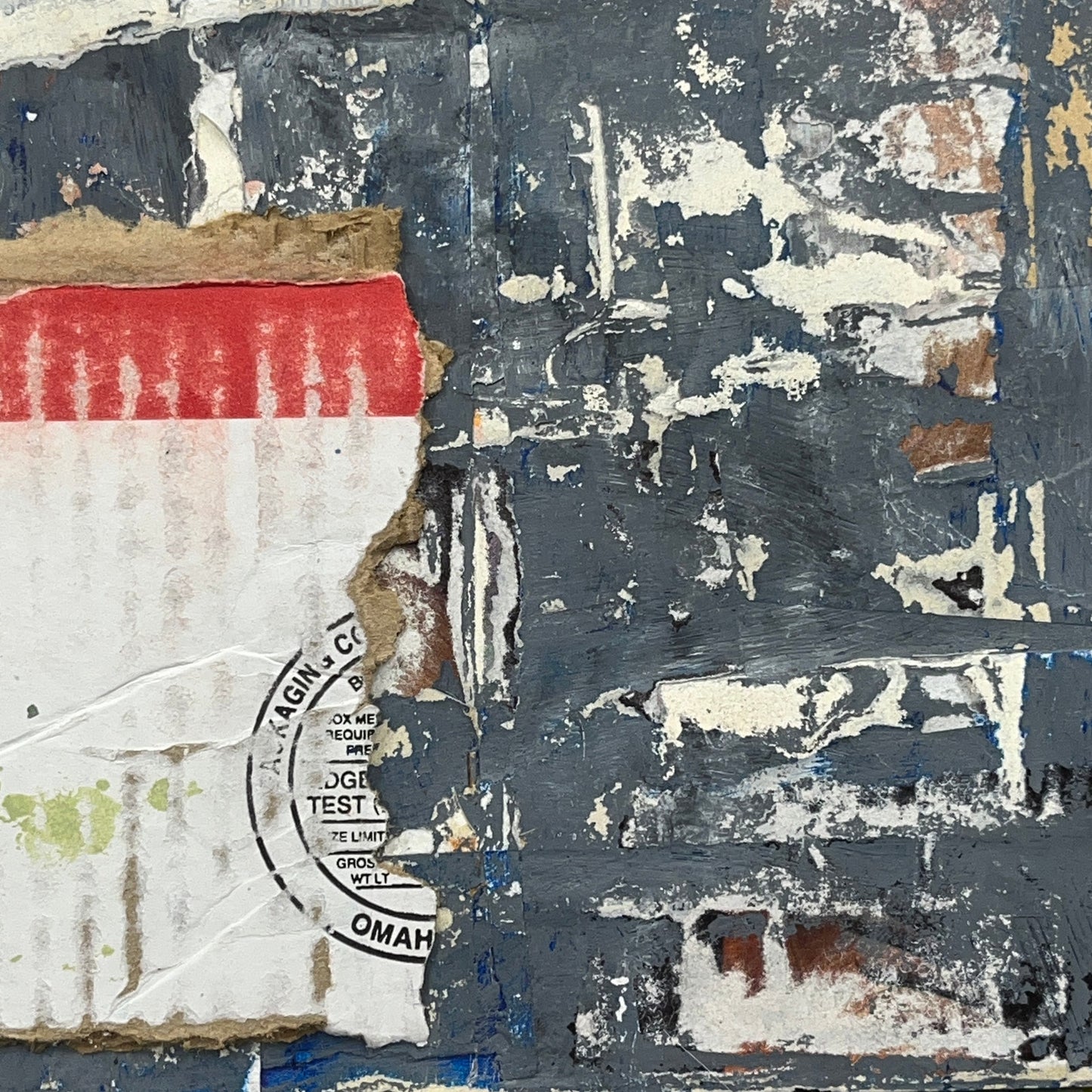 Original Framed Mixed Media Modern Art Collage Painting 8x10 "Realize"