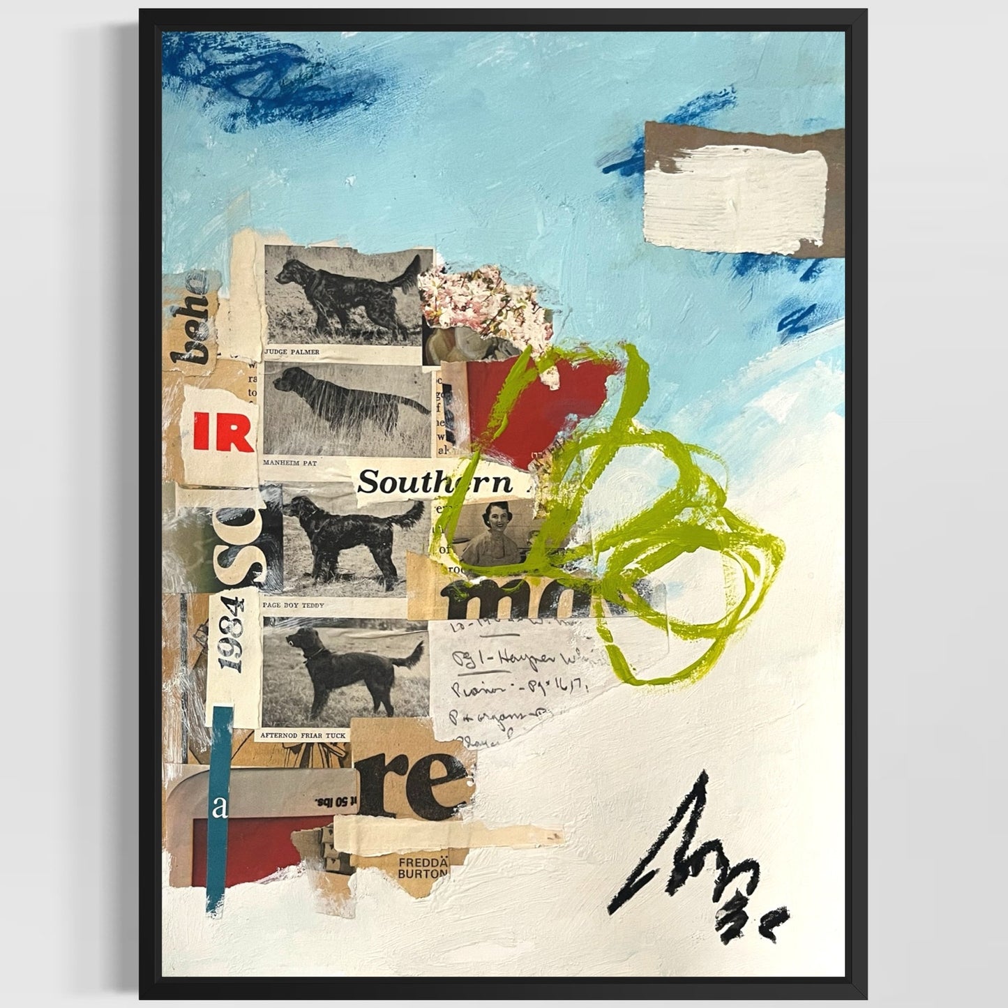 Original Abstract Modern Art Painting on Paper "Athetesis" #24 Signed