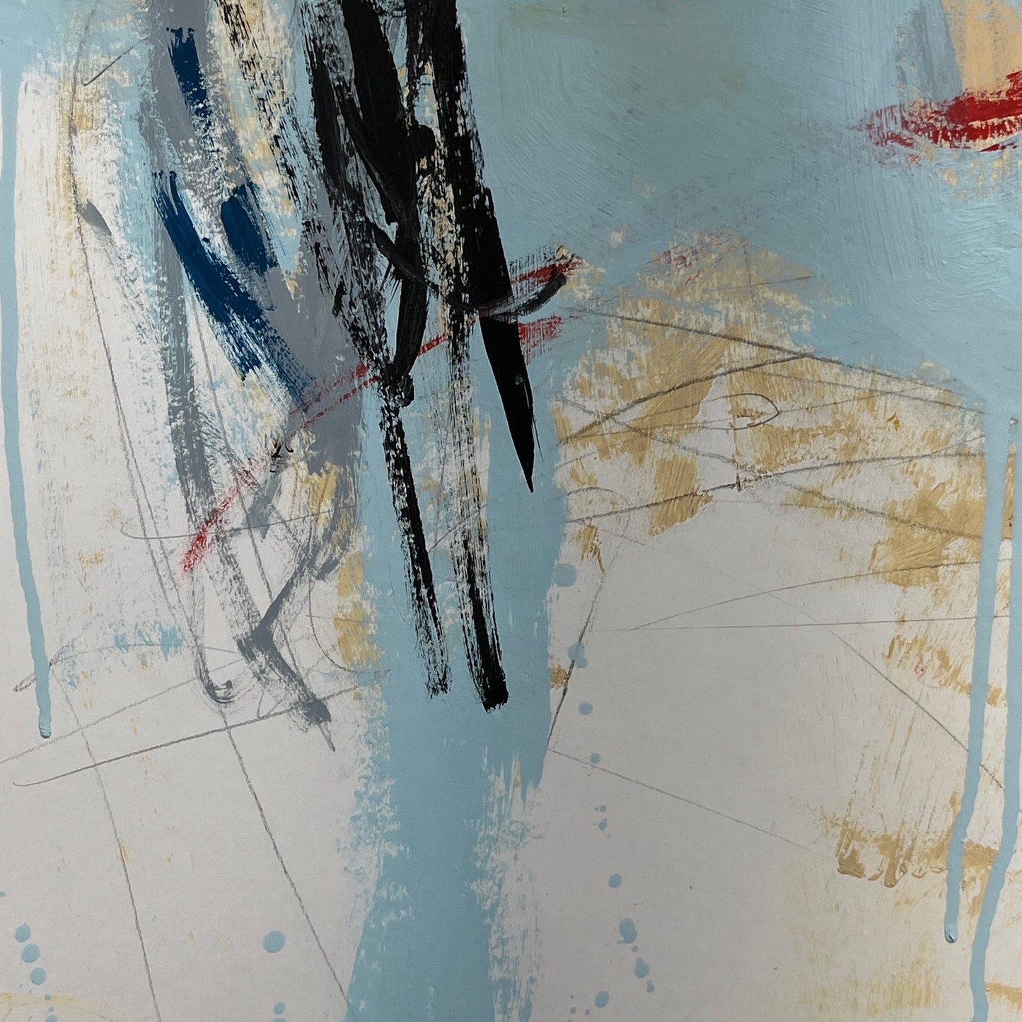 Original Mixed Media Abstract Modern Art Painting 18x24 "Rimple" Signed