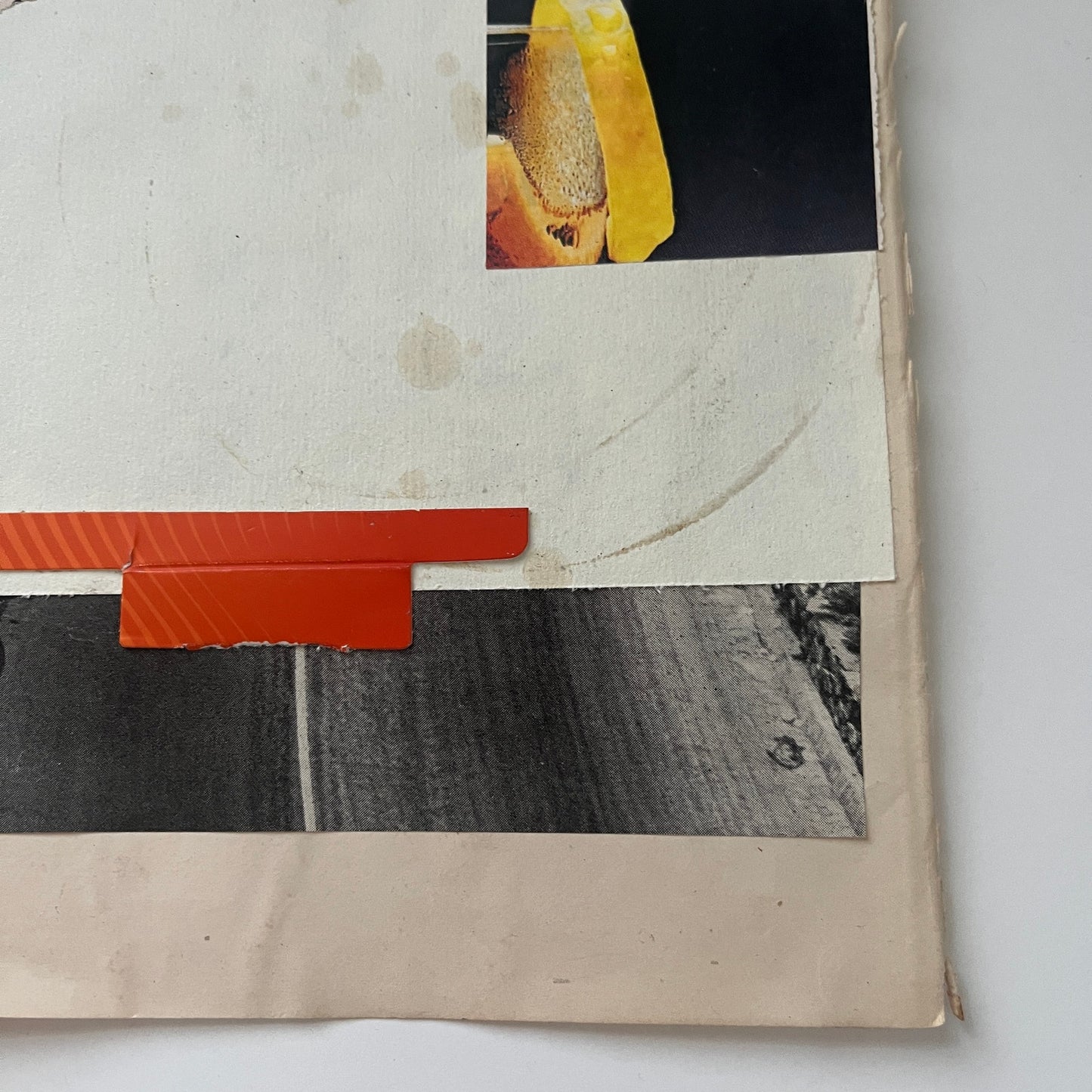 Original Mixed Media Modern Art Collage "Headsail" 7x10.25" Signed