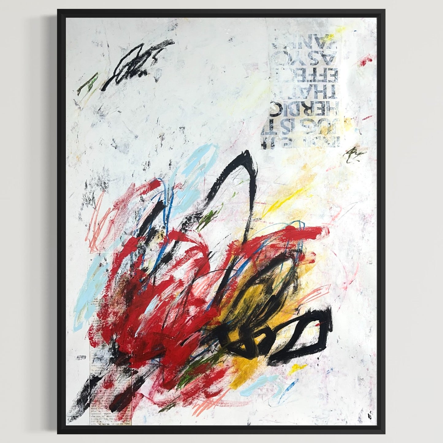 Original Mixed Media Abstract Modern Art Painting 18x24 "Parentelic" Signed