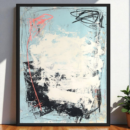 Original Mixed Media Abstract Modern Art Painting 18x24 "Jack-Block" Signed
