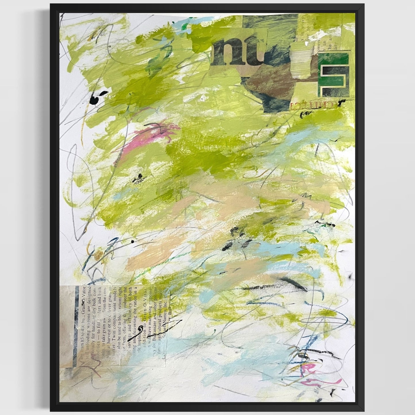 Original Abstract Modern Art Painting on Paper "Isoglossal" #11 Signed