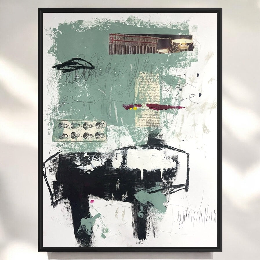 Original Mixed Media Abstract Modern Art Painting 18x24 "Panplain" Signed