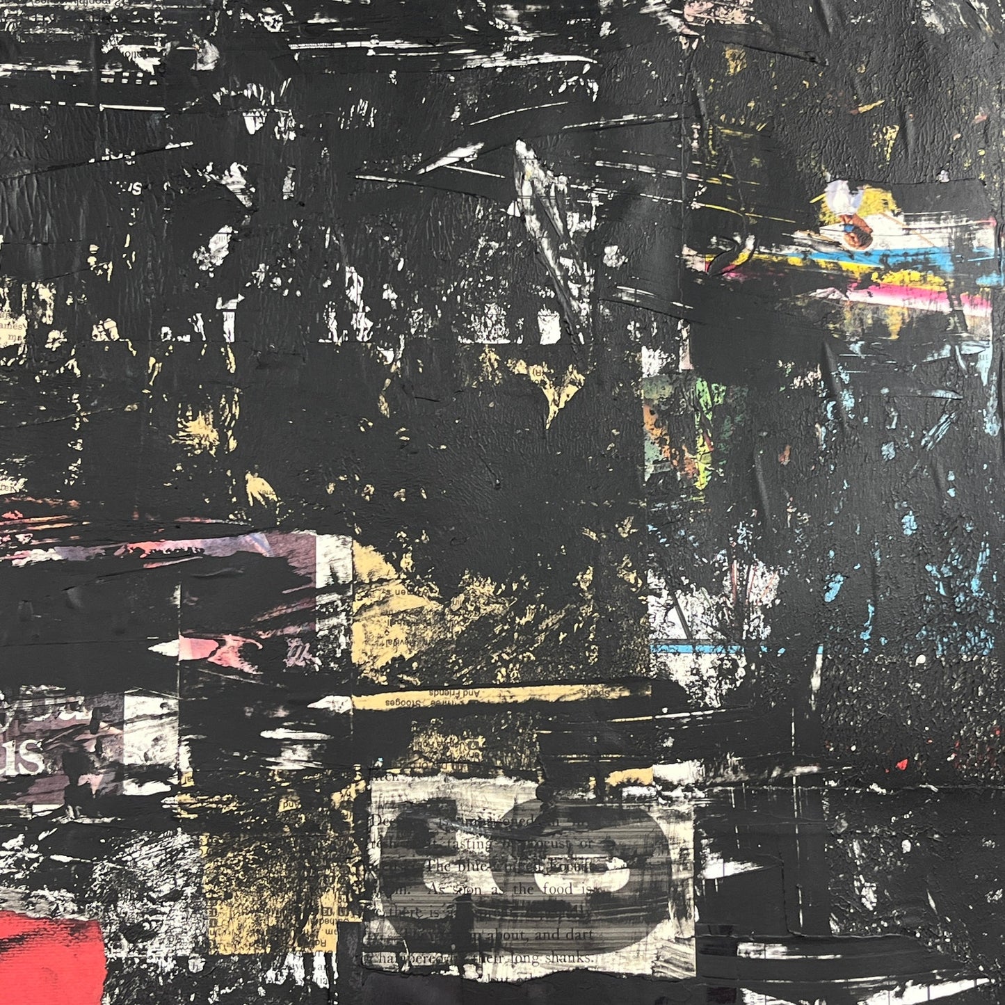 Original Mixed Media Abstract Modern Art Painting 18x24 "Phratry" Signed