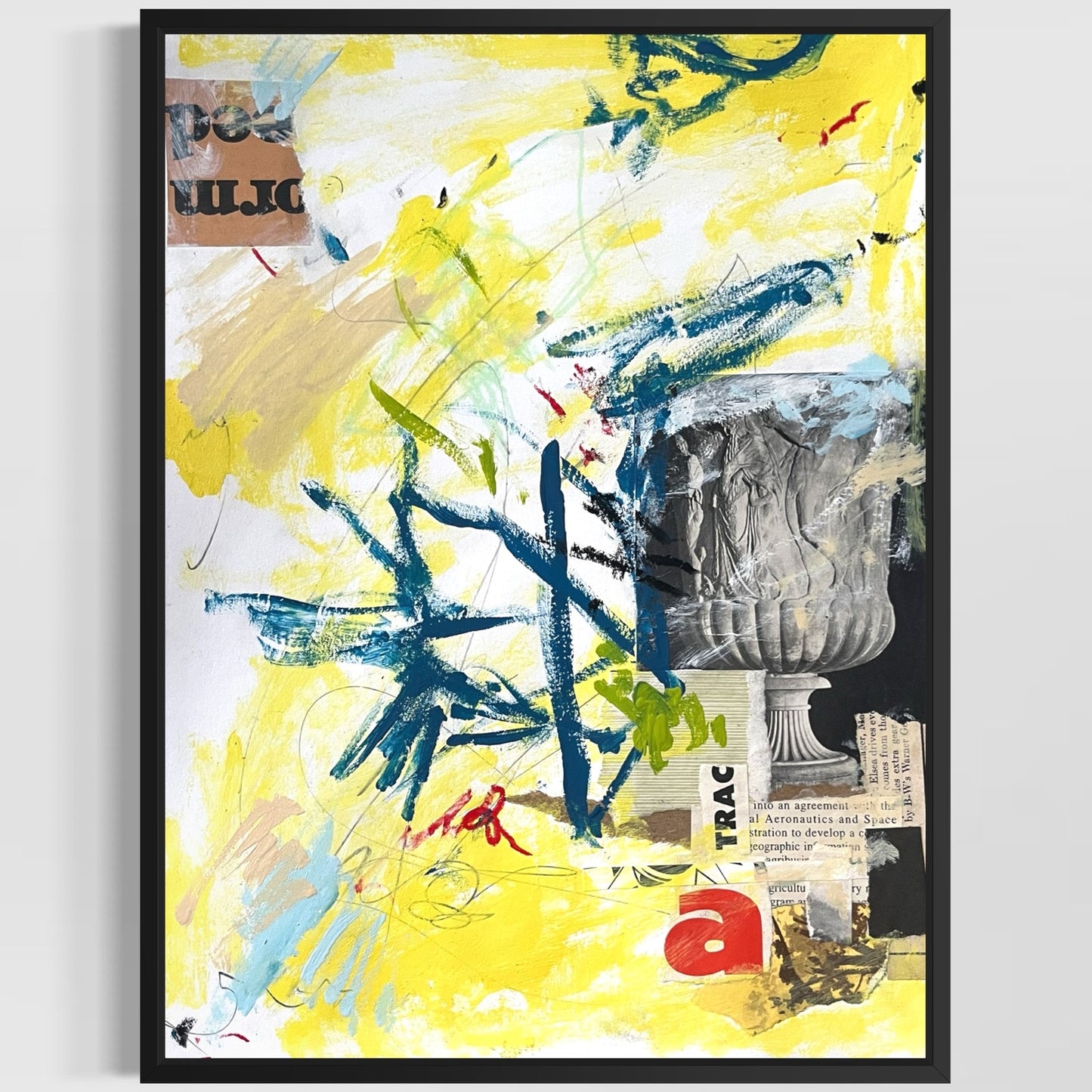 Original Abstract Modern Art Painting on Paper "Abomasum" #29 Signed