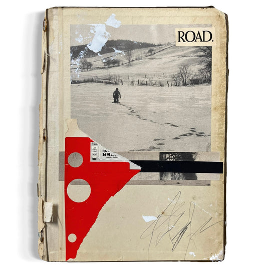 Original Mixed Media Modern Art Collage "Road." 7.75x10.5" Signed